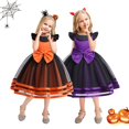 thumbnail image 2 of Niños Disfraz De Halloween Cosplay Piano Rendimiento Vestido Niñas Princesa Vestidos Malla Arco Tuffy, 2 of 4