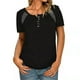 thumbnail image 2 of Blusa con estampado de rayas y cuello redondo de manga corta a la moda de verano para mujer Fridja  gope4513, 2 of 5