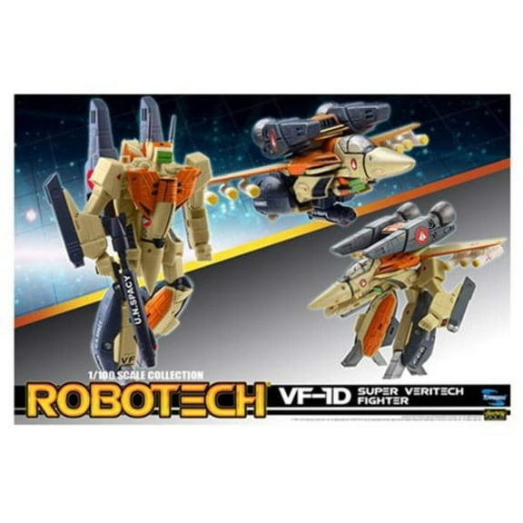Robotech 1/100 Transformable VF-1D Trainer Super Veritech Armor Action Figure, (6")