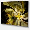 thumbnail image 2 of Bright Golden Fractal Flower Design - Floral Canvas Art Print, 2 of 3