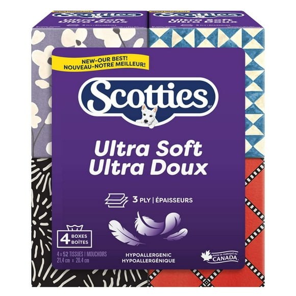 Scotties Ultra Soft Facial Tissue Cubes, 24-Pack - Soft & Gentle Tissue
