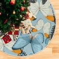 thumbnail image 5 of RYLABLUE Tapis de Support Jupe Arbre de Noël Papillon pour Décoration de Fête Intérieur Extérieur 48 Pouces, 5 of 5