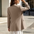 thumbnail image 6 of Mifsaly Womens Business Casual Blazers Long Sleeve Notch Lapel Work Office Suit Jackets Two Buttons Slim Fit Professional Blazer Coats Beige,XL, 6 of 9