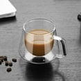 thumbnail image 5 of Double Coffee Mugs With Handle Mugs Drinking Insulation Double Wall Glass Tea Cup Gift Drinkware Milk, 5 of 10