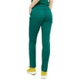thumbnail image 3 of Mediclo Women's Medical Scrub Pants – Jura Slim Fit 4 Pockets Elastic Drawstring Waist Eco Friendly Sustainable FYSEL Fabric Workwear Hunter Green FB2050RHGR06 M, 3 of 7