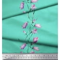 thumbnail image 2 of Soimoi Velvet Fabric Leaves & Wild Flower Decor Fabric Printed Yard 58 Inch Wide, 2 of 3