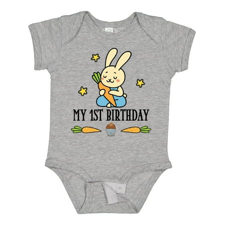 

Inktastic 1st Birthday Boy Bunny Rabbit Gift Baby Boy Bodysuit