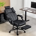 thumbnail image 2 of HOMCOM Office Chair, Pet-Friendly Fabric Reclining Desk Chair, Black, 2 of 10