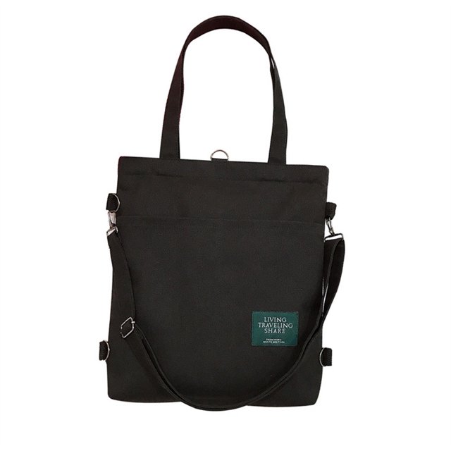 Qarigey Bolso de hombro informal, bandolera de Color sólido, bolso cuadrado, correa ajustable, bolsa de moda, accesorios para la escuela universitaria Bolsas de mensajero y de hombro Negro Qarigey AP010303-02B
