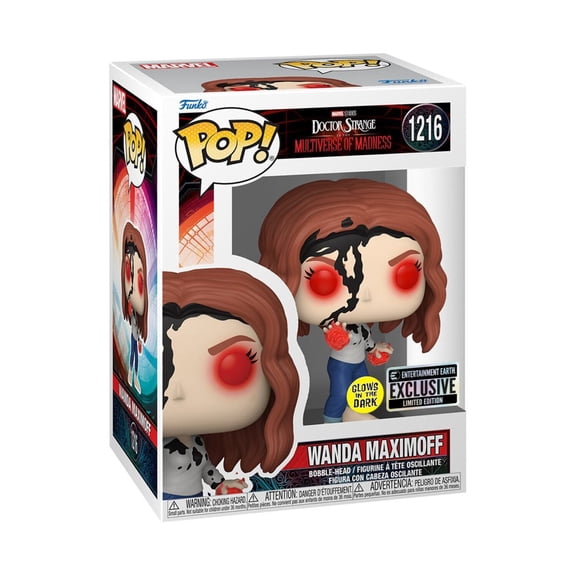 Collectible Funko POP! Marvel: Doctor Strange In The Multiverse of Madness - Wanda Maximoff (GiTD)(New Entertainment Earth Sticker) #1216