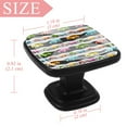 thumbnail image 4 of 4 Pcs Square Cabinet Handle Cupboard Knob Drawer Pulls Handle Colorful Car Drawer Knobs with Screws Furniture Decoration, 4 of 7
