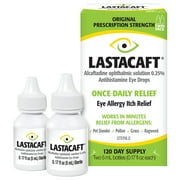 Lastacaft Once Daily Eye Allergy Itch Relief Drops, 2x5 ml, 120-Day Supply