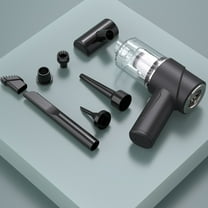 AuroraX 3-In-1 Cordless Handheld Vacuum Cleaner with Crevice Tool, Lightweight Portable Powerful Air Blower, and Household Vacuum Sealer Pump for Car, Home & Pc Cleaning (Gray)