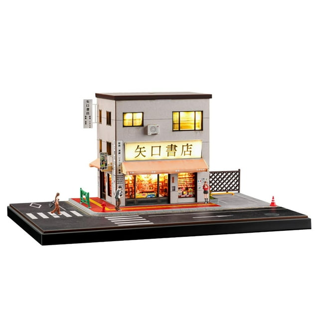 Vitrina para maquetas de coches a escala 1/64, maqueta en miniatura, librería, diorama, escenario, regalo coleccionable, caja de almacenamiento para
