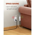 thumbnail image 6 of DEWENWILS White 12FT Extension Cord for Indoor, Step on Switch with Indicator Light, 2 Prong 3 Outlets, 6 of 11