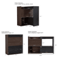 thumbnail image 4 of YIYADO 32.5"-58.8" Wide Multifunctional Storage Cabinet, Farmhouse Sideboard Buffet, Corner Cabinet for 44" High Window Trim, Black, 4 of 6