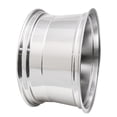thumbnail image 4 of Ikon Motorsports (4) 18X10 +30 5X100 / 5X114.3 Step Lip 5 Spoke Wheels Rim Replacement for Most Cars, Full Platinum + Gold Rivets, 4 of 7
