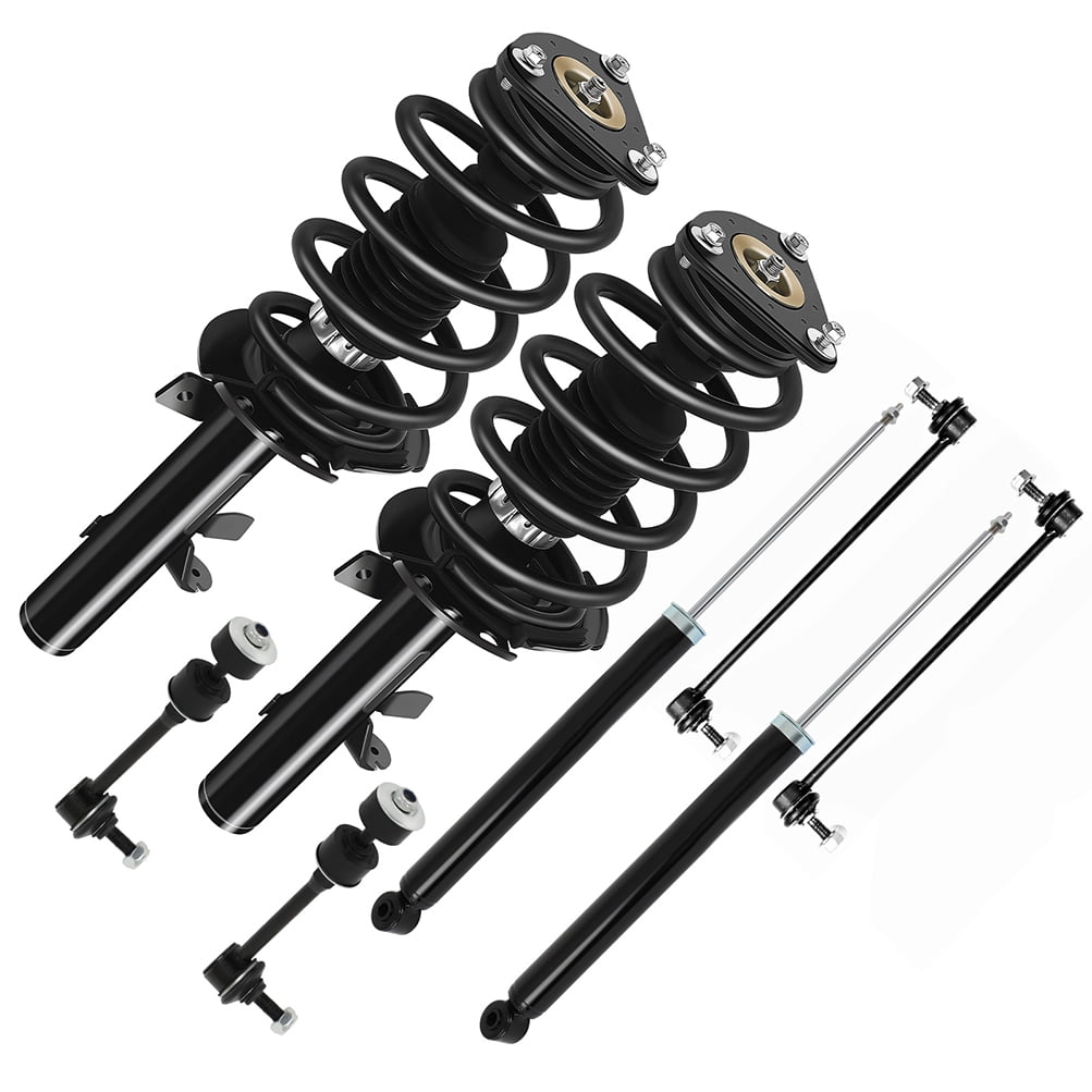 ECCPP 8pcs Suspension Struts Front Complete Strut Assembly,Rear shock absorber,Stabilizer Bar Link,Tie Rod End for 2014-2018 for Ford Escape 172751 172750 553392 39111 K80880 K750743