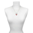 thumbnail image 3 of Delight Jewelry Silvertone Red Dress Laugh Ring Charm Necklace, 18", 3 of 4