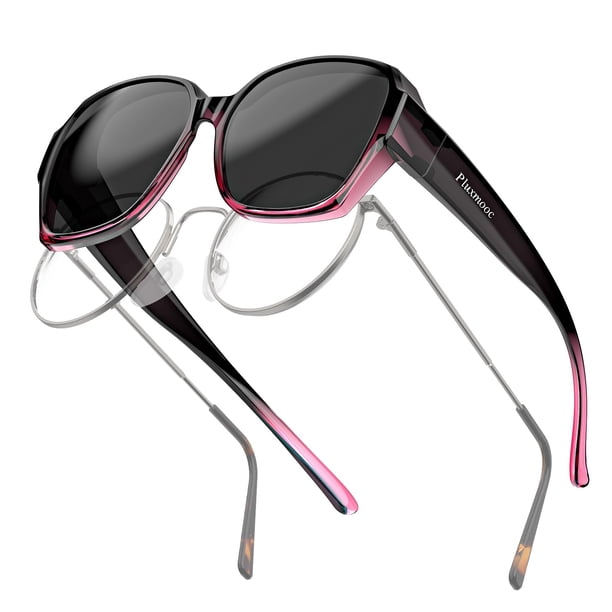 Gafas de sol Pluxmooc polarizadas para ponerse sobre lentes para mujer