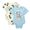 Blue Mist, variant on Barney Baby Boys or Girls Graphic One-Piece Bodysuits, 2-Pack, Sizes 0/3M-24M