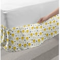 thumbnail image 2 of Doodle Bed Skirt, Hand Drawn Bear Heads Stars and Polka Dots Funky Pattern, Elastic Bedskirt Dust Ruffle Wrap Around for Bedding Decor, 4 Sizes, Mustard Charcoal Grey, by Ambesonne, 2 of 2