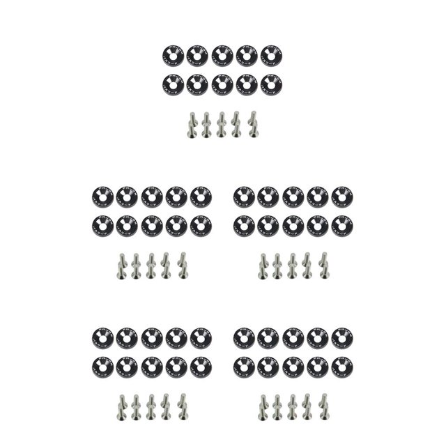 Riwesomey Juego de arandelas de tornillos para coche de 10 piezas, juego surtido de arandela decorativa para pernos de vehículo, piezas de Type2 NO2