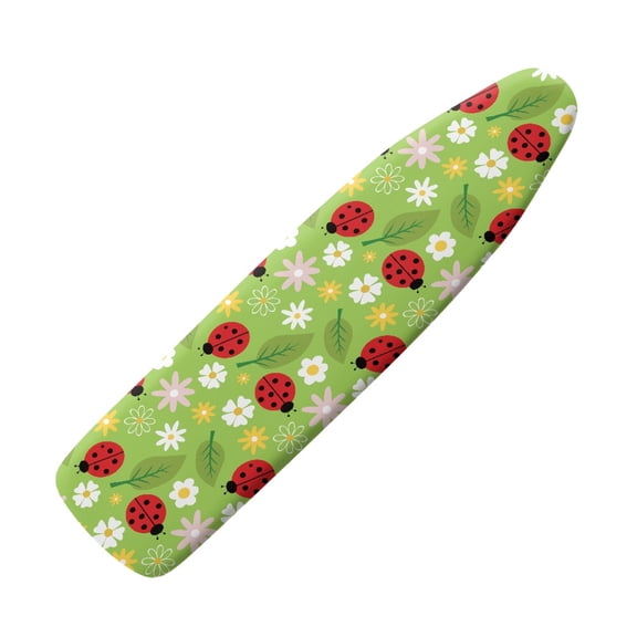 HELLHERO Ladybug and Daisy Pattern Table Top Ironing Board Cover Breathable Iron Board Cover Replacement Snug Fit Ironing Board Cover Polyester Fiber Fabric