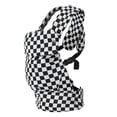 thumbnail image 2 of Lujifo Ergonomic Baby Carrier, Cotton-Linen Retro Checkerboard 2-in-1 Infant to Toddler Carrier, 2 of 7