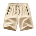 thumbnail image 2 of Homeyce Men's 5" Athletic Running Shorts Quick Dry Elastic Waist Shorts Sports Gym Exercise Workout Tennis Shorts with Side Pockets Drawstring Clothes,Brown 3XL, 2 of 5