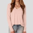 thumbnail image 6 of Towmus Womens Long Sleeve Shirts V Neck Casual Tops Loose Dressy Basic Fall Fashion Trendy Outfits Winter Clothes, 6 of 6