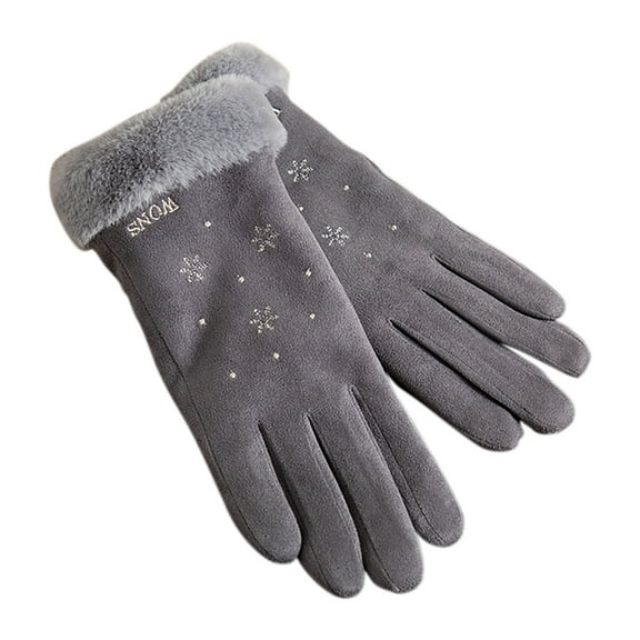TERGAYEE Women Winter Warm Gloves,manipulatescreen Phone Windproof Lined Thick Gloves,Soft Lining Suede Texting Gloves for Ladies Sports Driving