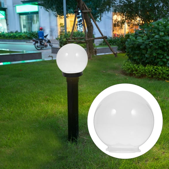 PBPBOX White Acrylic Globe Lamp Shade Cover for Outdoor Floor and Street Lights