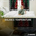 thumbnail image 3 of Fsddascl Christmas Tree Blackout Curtains for Bedroom/Living Room, Thermal Insulated Kitchen Curtains, Black Buffalo Plaid Xmas Trees Grommet Darkening Window Treatment Drapes 52"x72"x2, 3 of 6