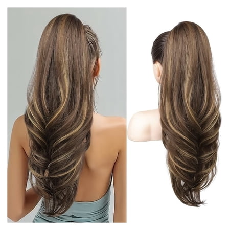 Long Wavy High Ponytail Hair Wig for Women - Multi-Layered Big Wave Style for Glamorous Looks