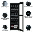 thumbnail image 5 of Aoile Wine Fridge Dual Zone, 39 Bottle Built-in/Freestanding Wine Cellar, Wine Cooler Refrigerator with Adjustable Shelves & Digital Temperature Display for Home, Kitchen, Black, 5 of 7