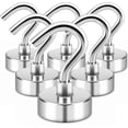 thumbnail image 1 of 6 pieces of magnetic hooks, more than 22 pounds of tensile magnetic magnet links, heavy type, linked magnet, used for ceiling, for refrigerators, kitc, 1 of 4