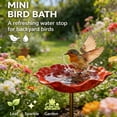 thumbnail image 2 of Handmade Metal Flower Garden Stake with Bird Bath & pollinator Water Station, Bee Bath for Garden Metal Bee Water Feeder with Flower Design for Outdoor Yard Decor, 2 of 7