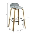 thumbnail image 4 of Giantex Set of 2 Barstools, 30”Modern Chairs w/Low Backrest, Footrest & Metal Legs, Nordic Style High Stools for Dining Room, Living Room, Kitchen, Bar, Grey, 4 of 8