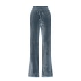 thumbnail image 5 of Women High Waist Velvet Yoga Pants Flared Stretchy Wide Leg Velvet Yoga Trousers Soft Plush Velour Bootcut Slacks, 5 of 7