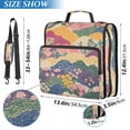 thumbnail image 2 of FORMRS Zipper Binder with Shoulder Strap 2-inch Ring 500 Sheet Capacity File Bag, Green Floral Wave, 2 of 5