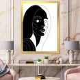 thumbnail image 3 of Designart 'Retro Black and White Minimal Portrait of Young Girl' Modern Framed Art Print, 3 of 4