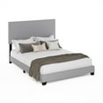 thumbnail image 5 of Furinno Pessac Fabric Upholstered Bed Frame with Wooden Slat Support, Queen, Glacier, 5 of 6