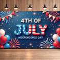 thumbnail image 4 of American Flag 4th of July Independence Day Celebration Banner for Outdoor Party National Holiday Event Festival, 4 of 6