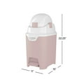 thumbnail image 3 of Foundations Mini Hands-Free Diaper Pail with Airtight Lid - Durable & Odorless Diaper Disposal, Large Capacity, Holds up to 30 Newborn Diapers, Refill with Any Bags - Pink, 3 of 5