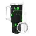 thumbnail image 2 of Yiaed Geometry Dash Print 40oz Contenant Isotherme à Double Paroi en Acier Inoxydable Tasse de Voyage Isolée sous Vide avec Poignée Aventure Réutilisable, 2 of 8