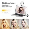 thumbnail image 4 of Amdohai Andoer Mini 4 Inch Video Conference LED Ring Light Clip-on Laptop Light 3 Modes 3200K-6500K Dimmable USB Powered for Live Streaming Online Education Meeting, 4 of 7