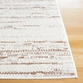 thumbnail image 3 of SAFAVIEH Alamo Olga Stripe Runner Rug, Taupe/Ivory, 2'2" x 8', 3 of 8