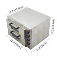 thumbnail image 2 of 220V Commercial Double-decker Pizza Bread Electric Oven Toaster Independently Control, 2 of 15