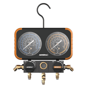NAVAC N2A4 Manifold Gauge, Class 1.0 Accuracy with Aluminum Body